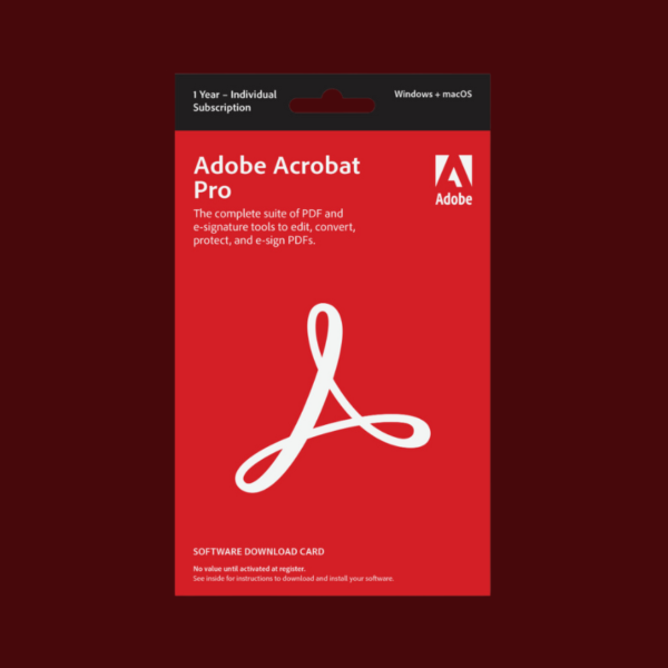 Adobe Acrobat Pro DC 1 Year Individual